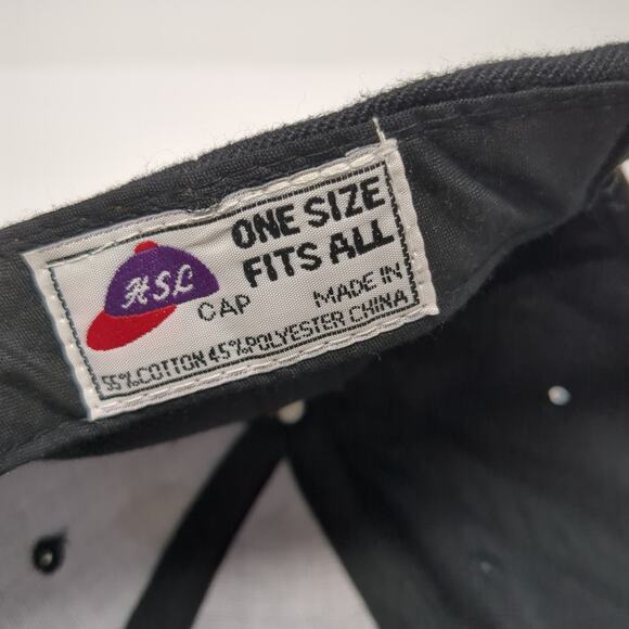 Chicago Strapback Hat Black One Size Embroidered Spell Out Adjustable - Picture 9 of 9